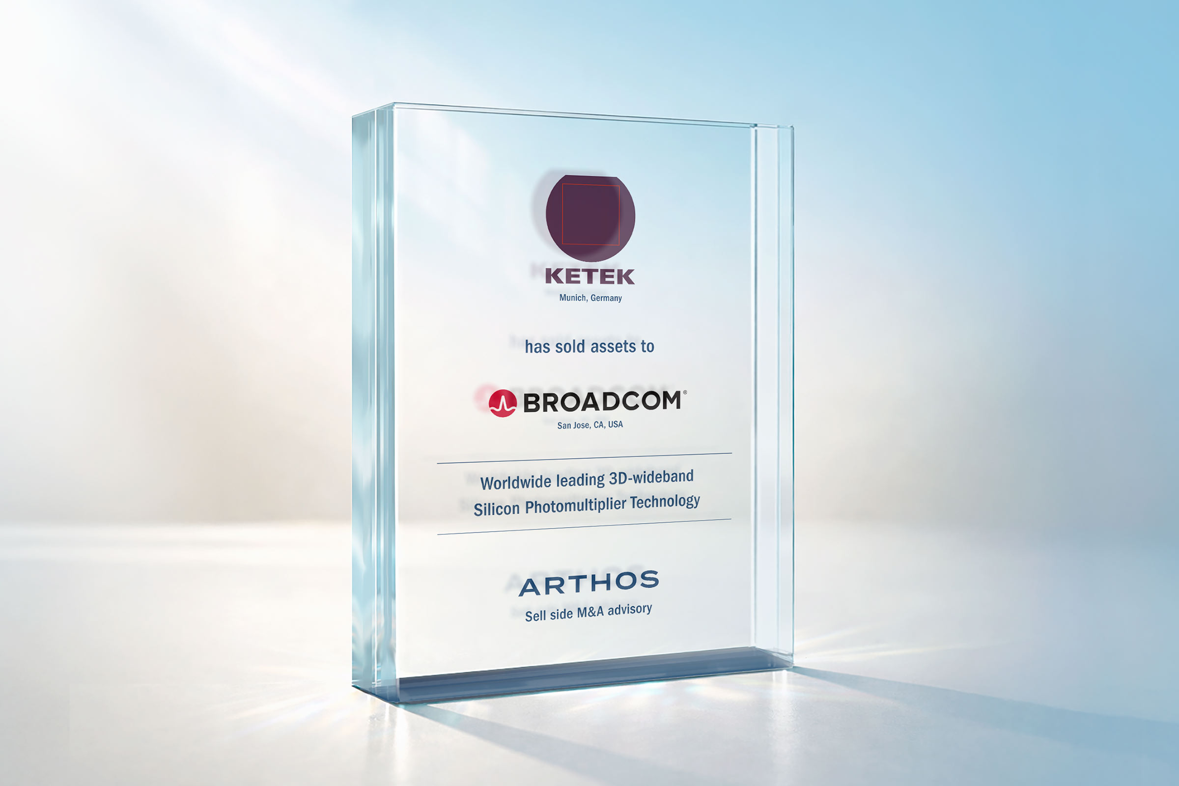 ARTHOS berät KETEK beim Verkauf seiner Silizium-Photomultiplier-Technologie (SiPM) an Broadcom
