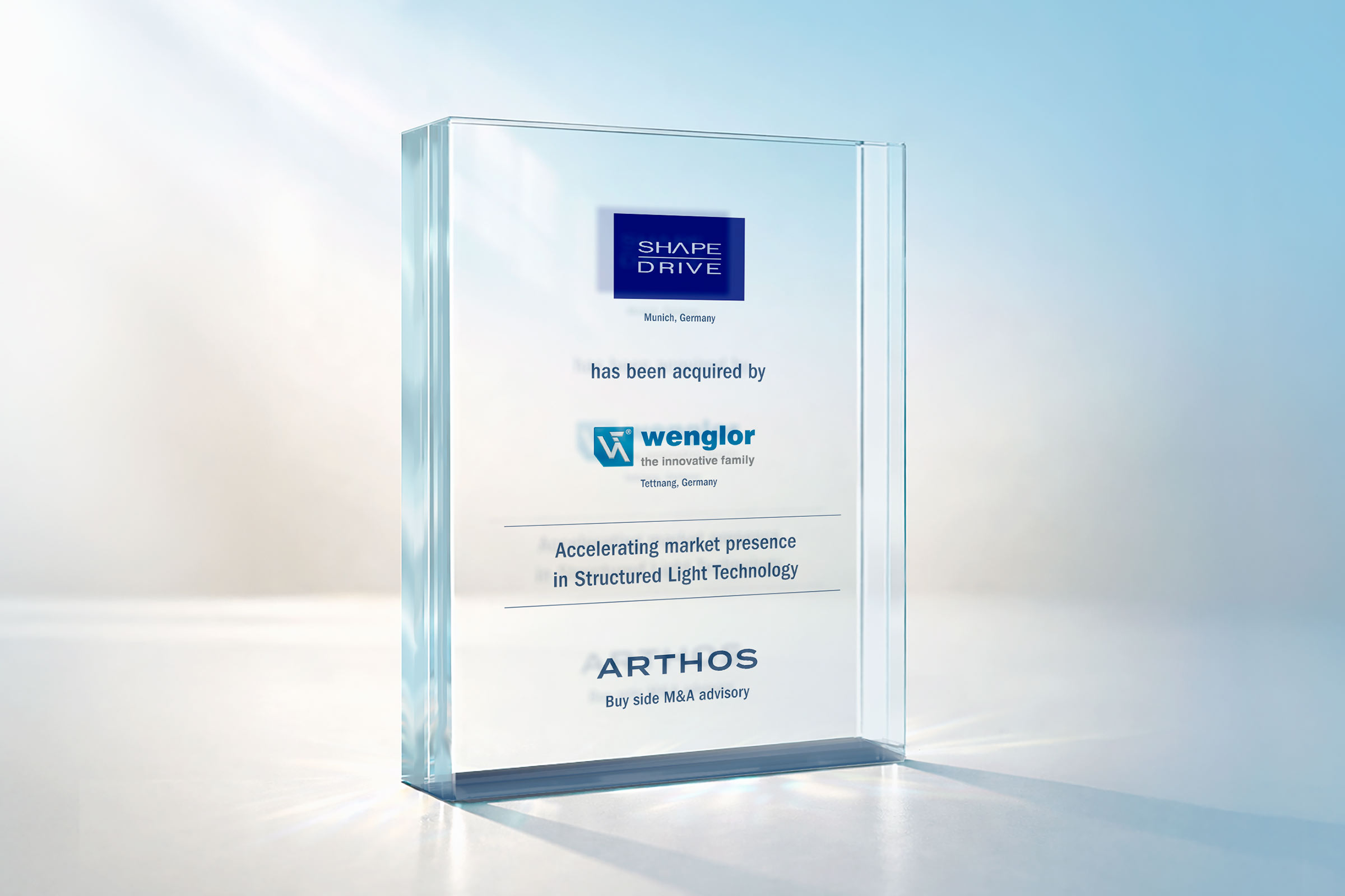ARTHOS berät ShapeDrive beim Verkauf an wenglor sensoric